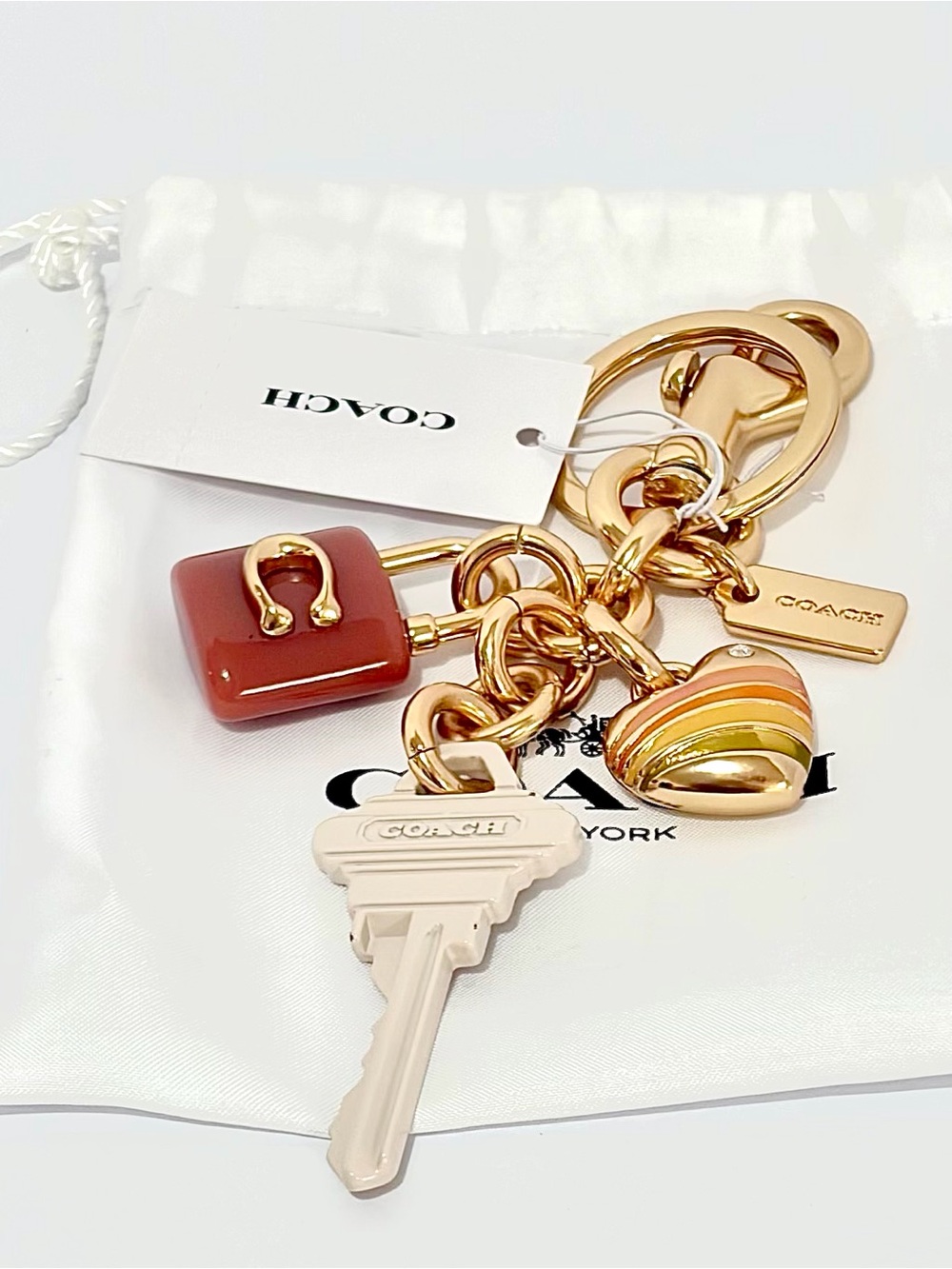 Coach Key Cluster Bag Charm CP891 🆕 With Tags